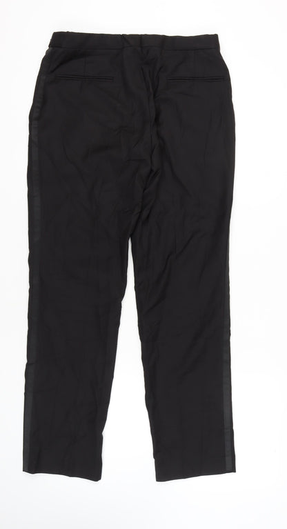 Paul Costelloe Men's Black Wool Trousers - Size 34