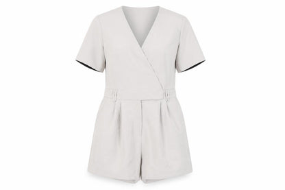 Womens UK Size 10 Topshop One-Piece Beige Jumpsuit