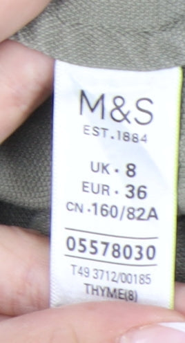 Womens UK Size 8 Marks and Spencer Green Basic Jacket