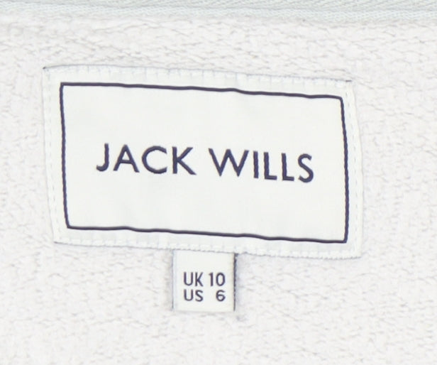 Womens UK Size 10 Jack Wills Grey Full Zip Hoodie