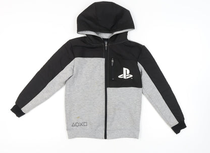PlayStation Boys Black/Grey Full Zip Hoodie 9-10 Years