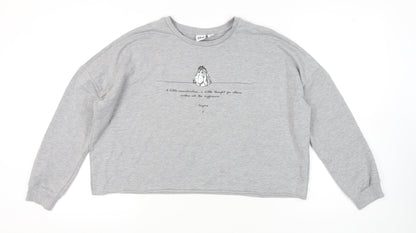 Unisex Adults UK Size M Disney Grey Pullover Sweatshirt