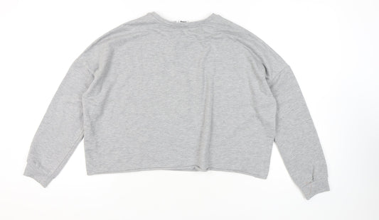 Back view of Disney unisex grey pullover sweatshirt - m