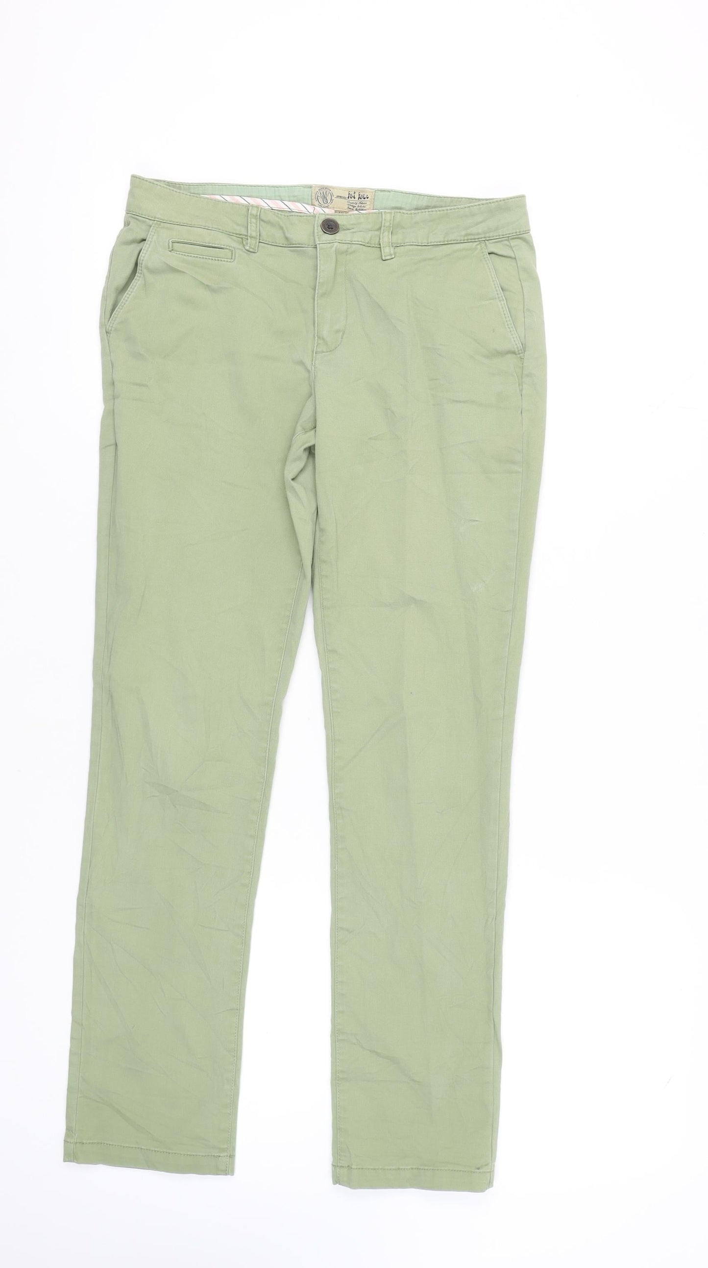 Fat Face Women's Green Chino Trousers Size 10