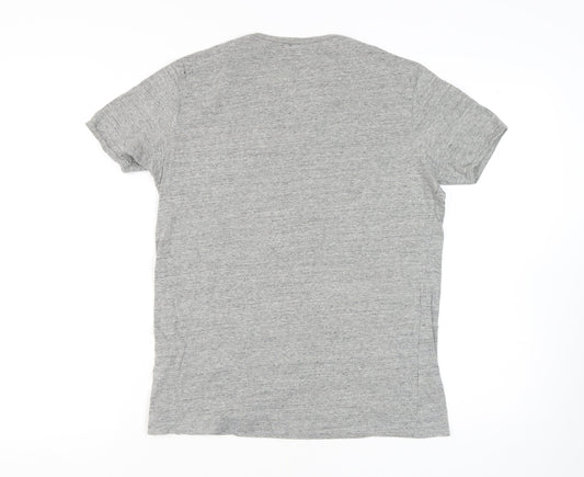 883 Police Men's Grey Crew Neck T-Shirt Medium