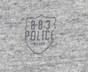 883 Police Men's Grey Crew Neck T-Shirt Medium