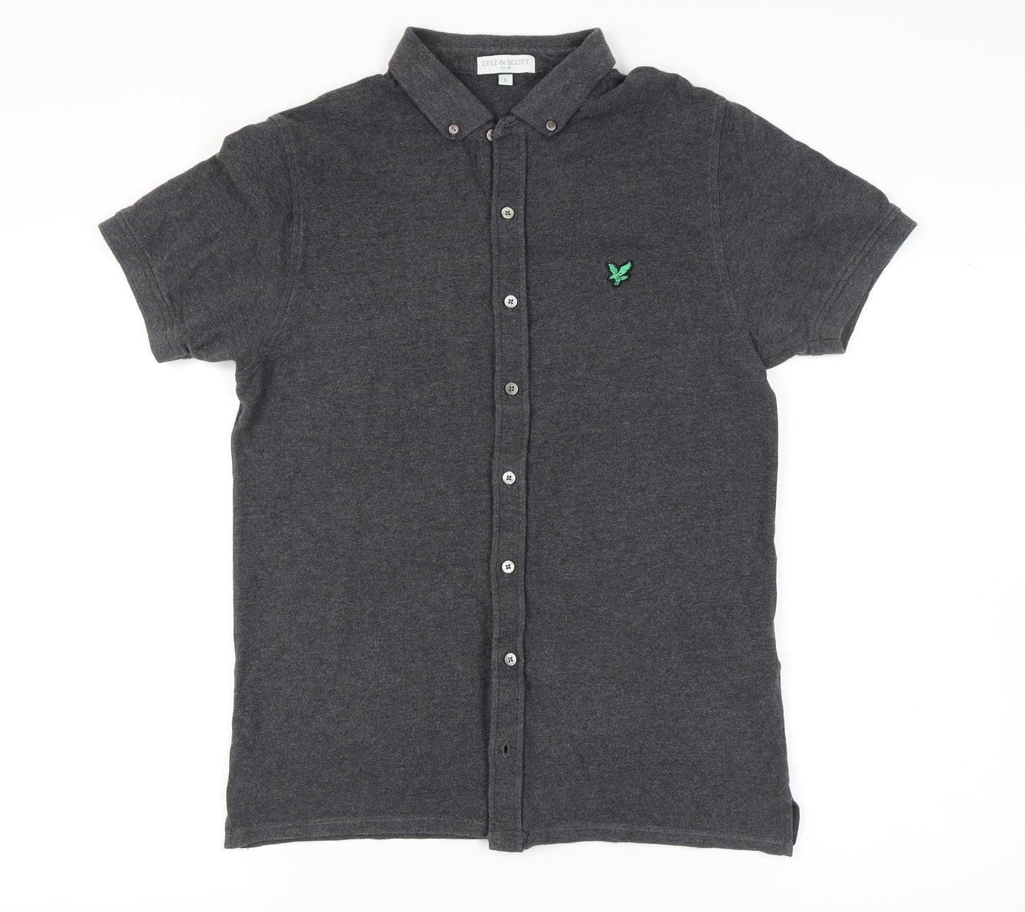 Lyle & Scott Men's Grey Short Sleeve Shirt L