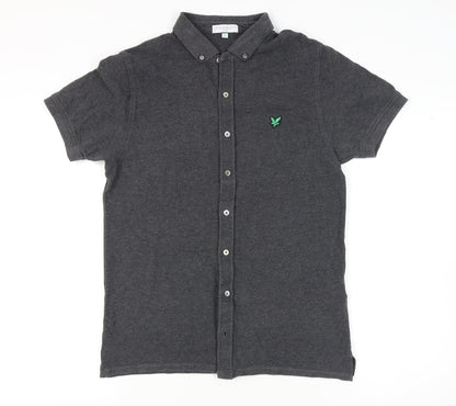 Lyle & Scott Men's Grey Short Sleeve Shirt L