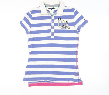 Womens UK Size M Tommy Hilfiger Blue  Polo