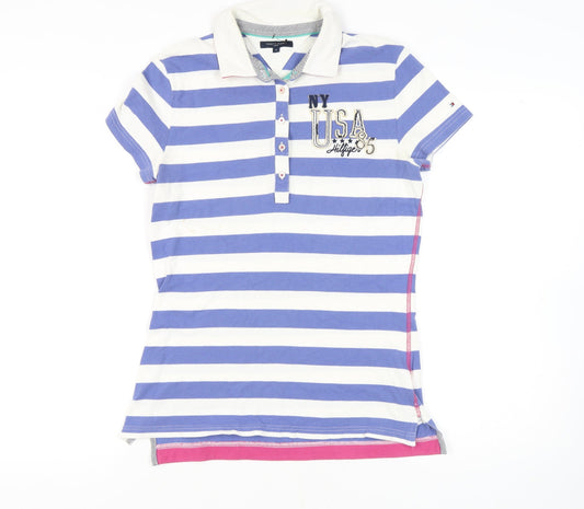 Womens UK Size M Tommy Hilfiger Blue  Polo
