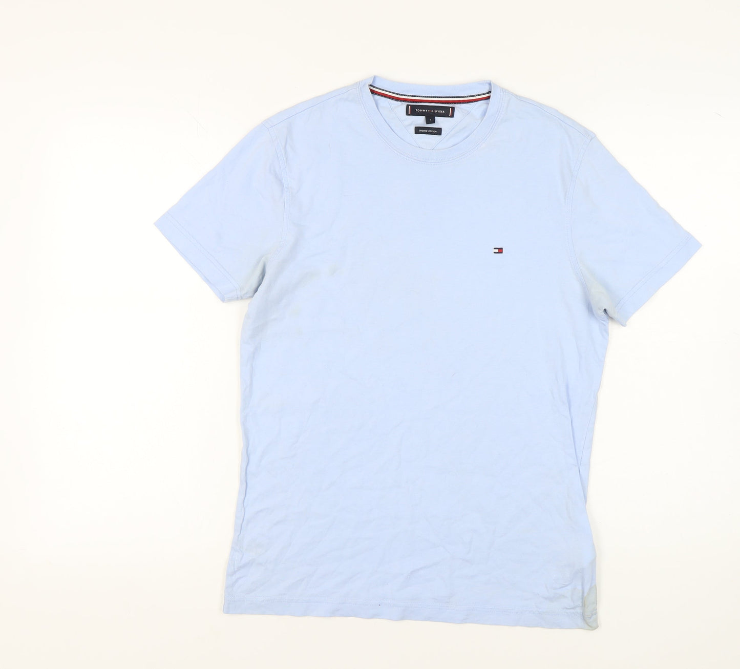 Tommy Hilfiger Men's Blue S T-Shirt, Organic Cotton