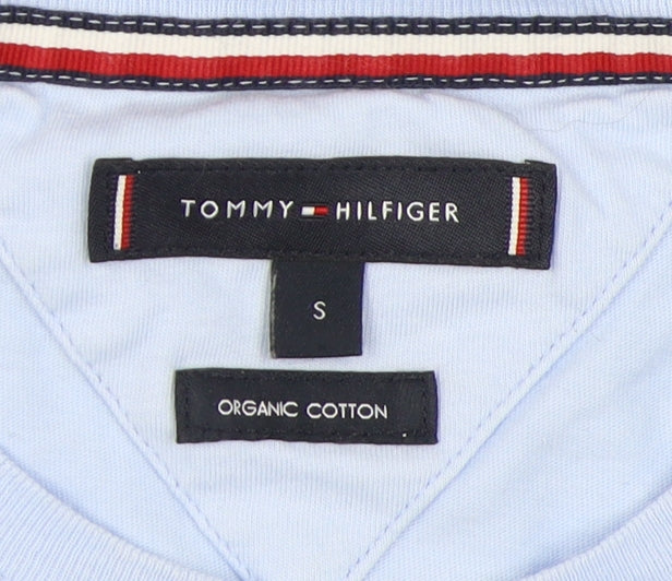 Tommy Hilfiger Men's Blue S T-Shirt, Organic Cotton