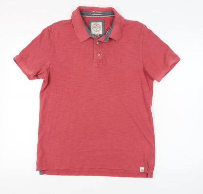Fat Face Men's Red Polo, M, Collared Short Sleeve