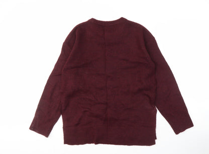 Womens UK Size S New Look Red Pullover Jumper