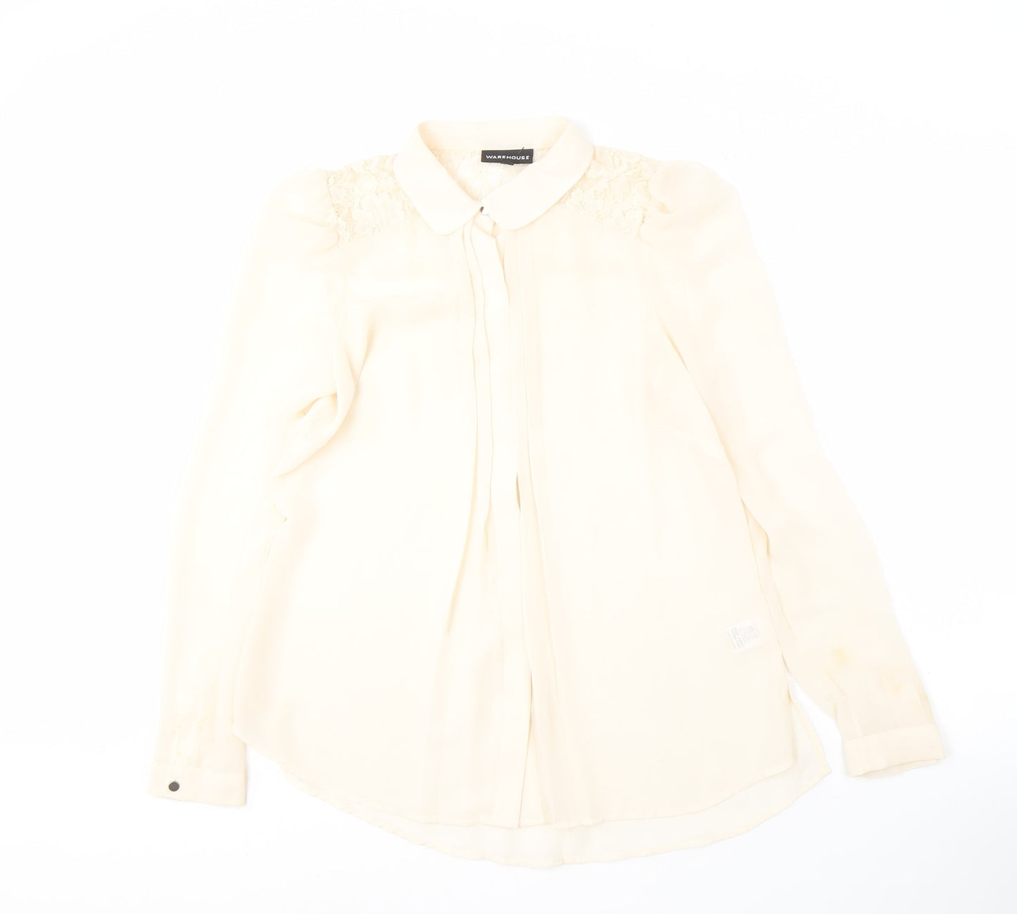 Womens UK Size 10 Warehouse Beige  Blouse