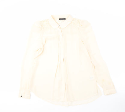 Womens UK Size 10 Warehouse Beige  Blouse