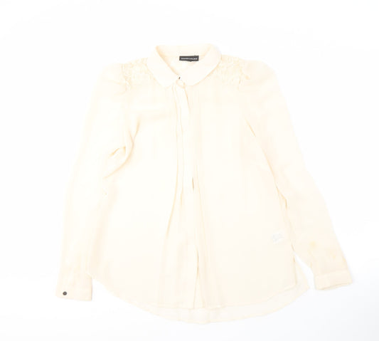 Womens UK Size 10 Warehouse Beige  Blouse