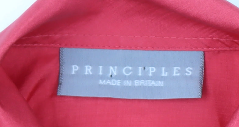 Womens UK Size 14 Principles Red Basic Blouse