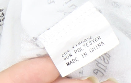 Womens UK Size XL Zanzea White Basic Button-Up