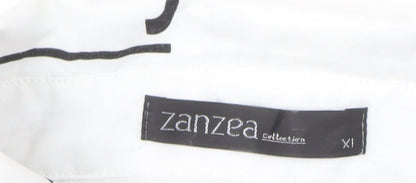 Womens UK Size XL Zanzea White Basic Button-Up