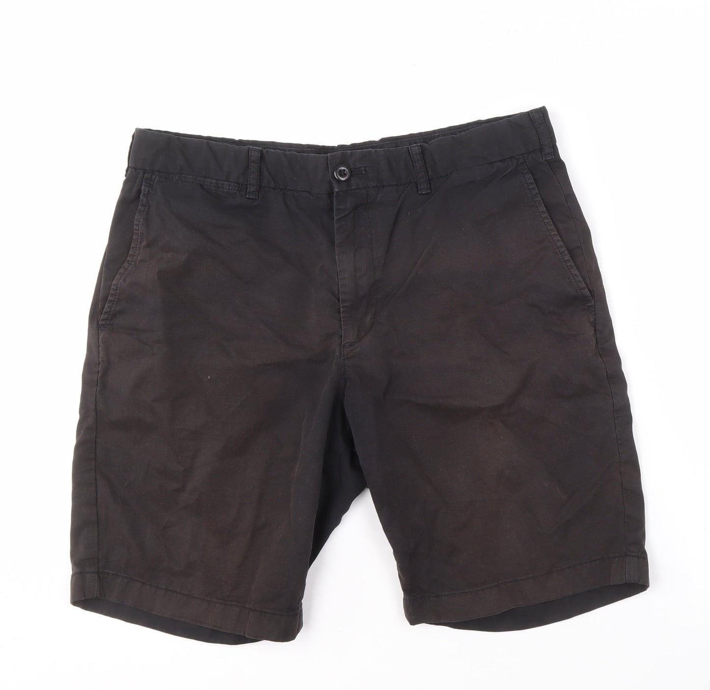 UNIQLO Men's Black Chino Shorts, Size M, Casual, Cotton