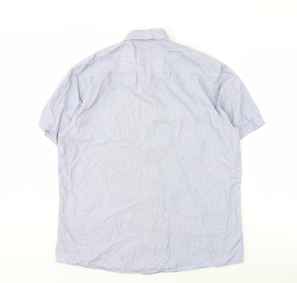 Burton Men's Blue Cotton Short Sleeve Shirt L