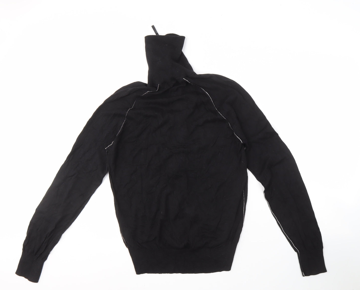 Zara Man Black Full Zip Jumper, Size M, Cotton