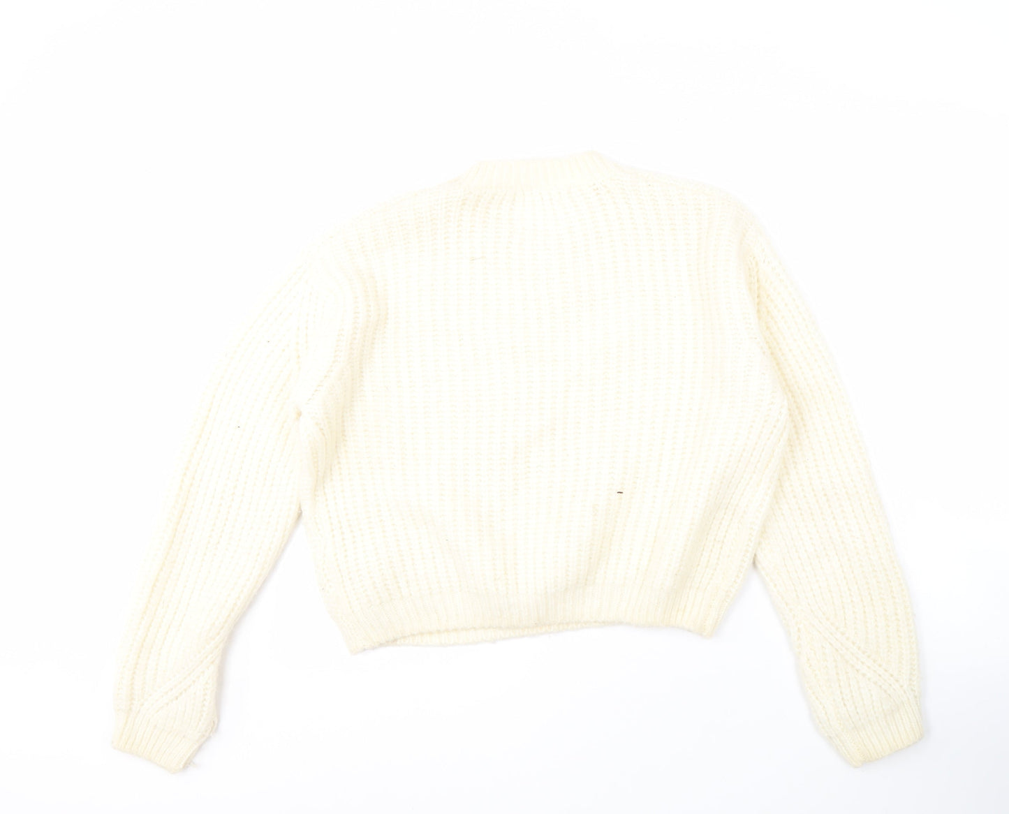 Zara Girls Ivory Acrylic Knit Pullover Jumper, Size 13-14