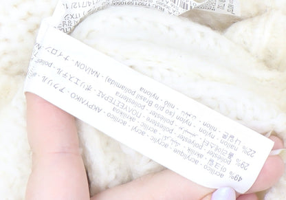 Zara Girls Ivory Acrylic Knit Pullover Jumper, Size 13-14