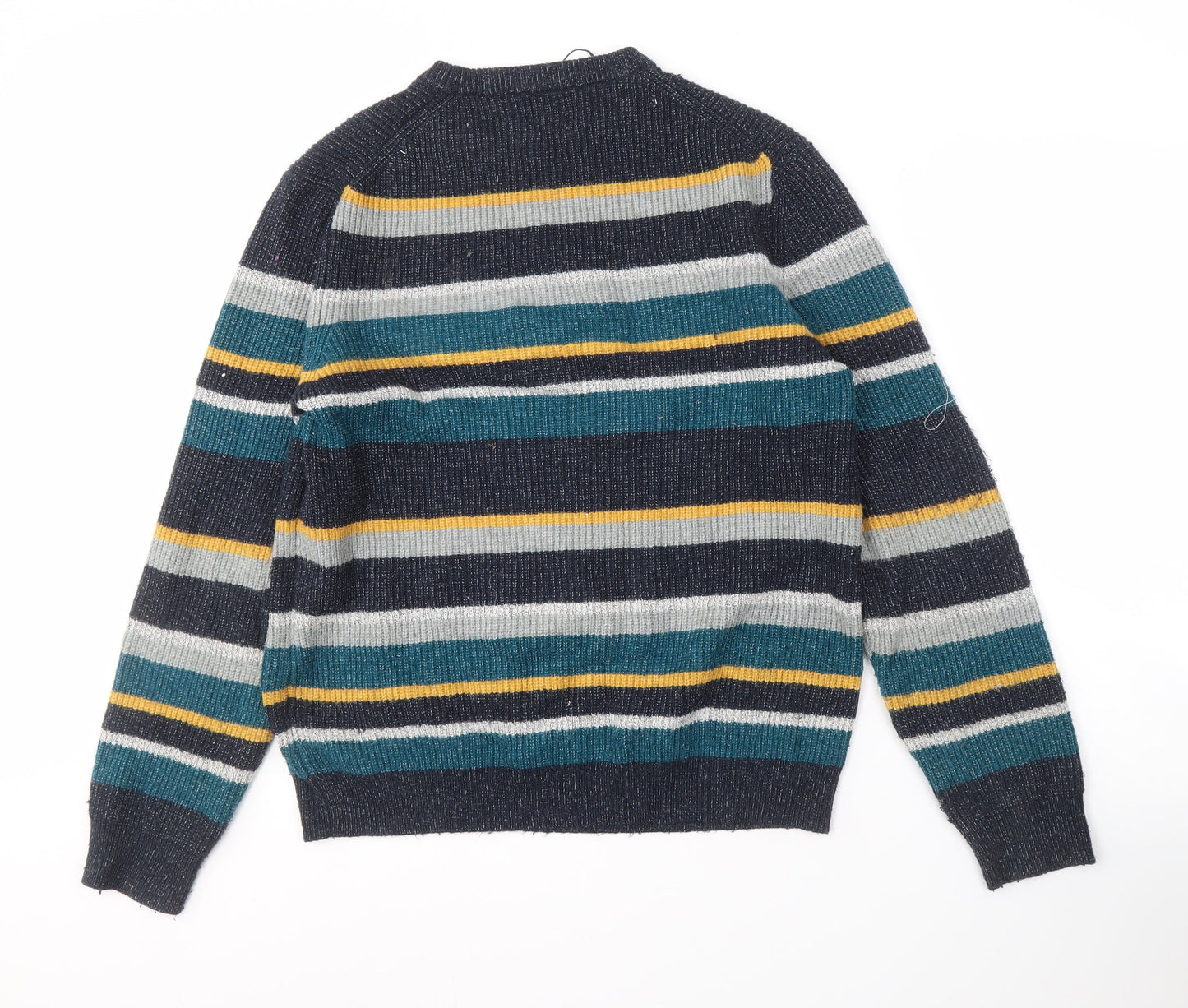 Marks and Spencer Men's Multicoloured Striped Pullover L