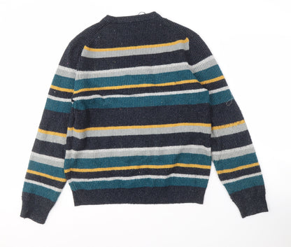 Marks and Spencer Men's Multicoloured Striped Pullover L