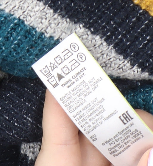 Marks and Spencer Men's Multicoloured Striped Pullover L