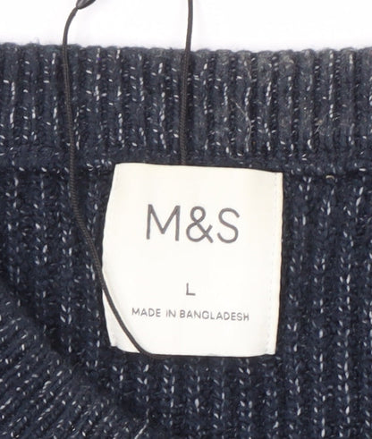 Marks and Spencer Men's Multicoloured Striped Pullover L