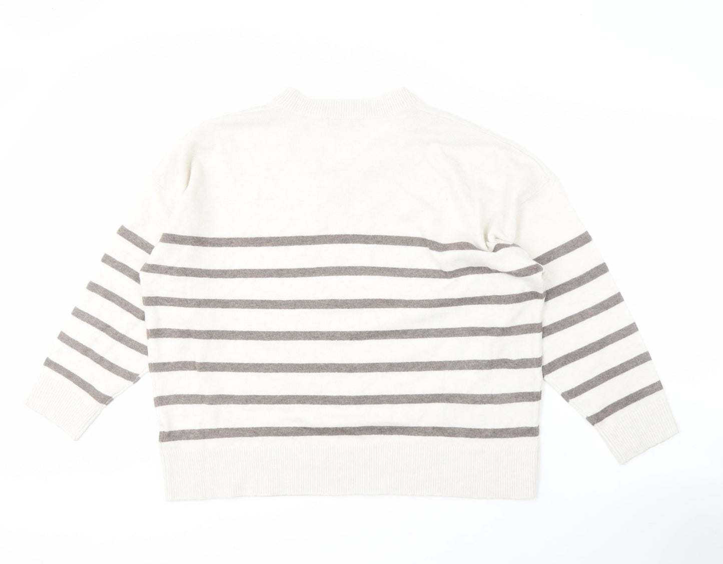 Womens UK Size XL Marks and Spencer White Pullover Jumper