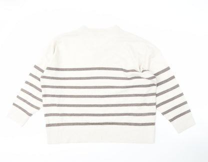 Womens UK Size XL Marks and Spencer White Pullover Jumper