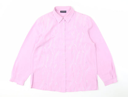 Womens UK Size 14 Your 6th Sense Pink Basic Blouse