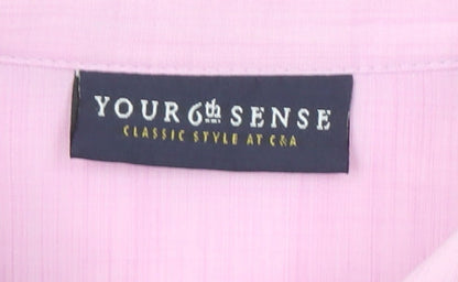 Womens UK Size 14 Your 6th Sense Pink Basic Blouse