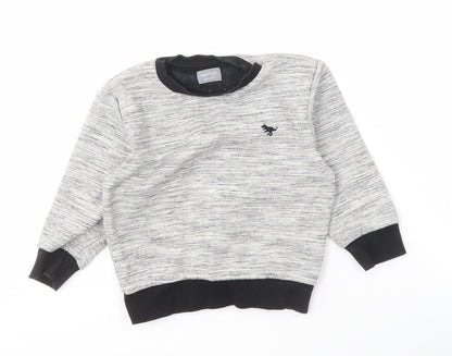 Next Boys Grey Pullover Sweatshirt, 2-3 Years, Crew Neck