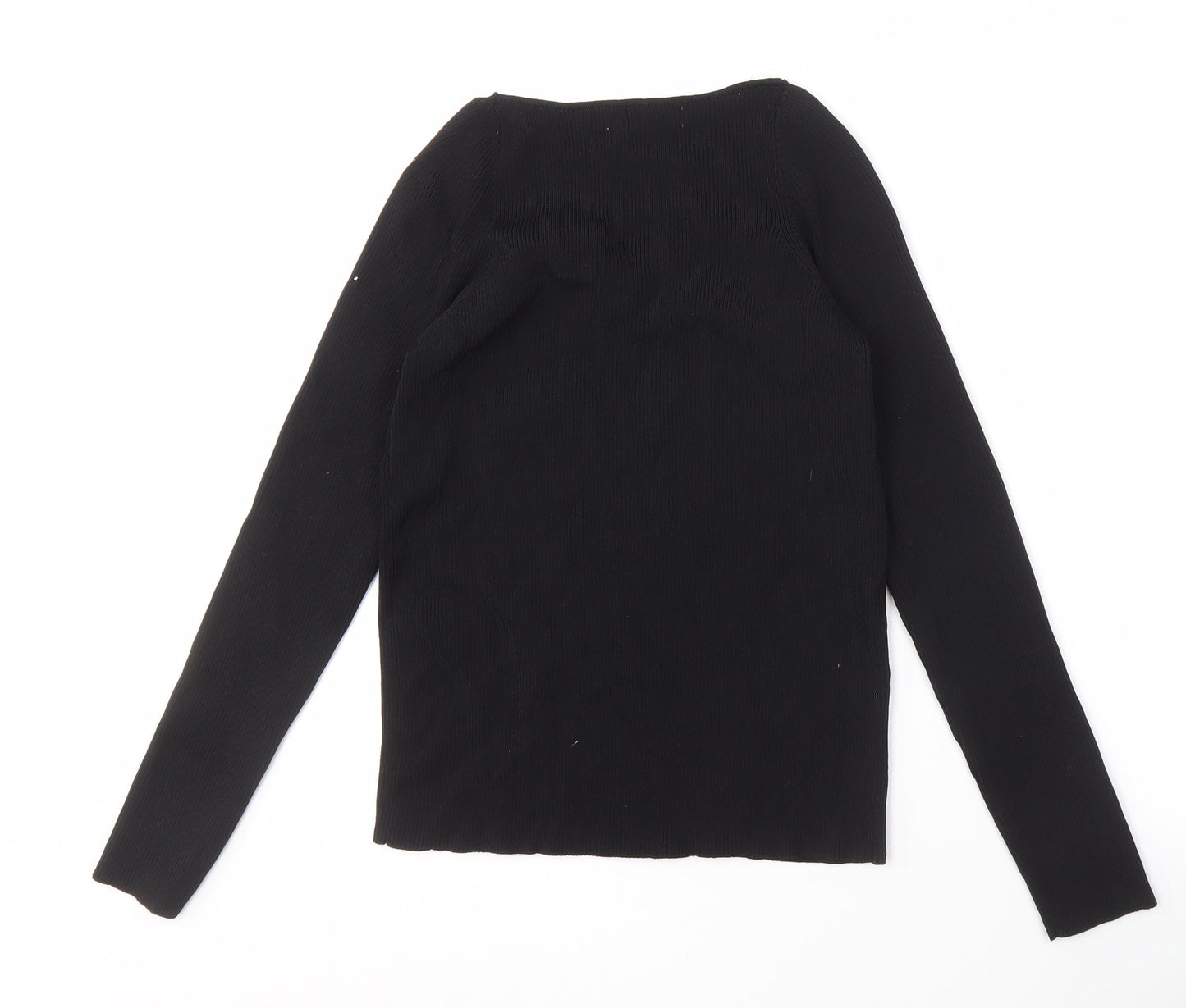 MNG Women's Black Long Sleeve Knit Top XL