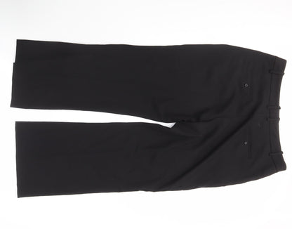 Womens UK Size 14 Worthington Regular Fit Business Casual Black Trousers