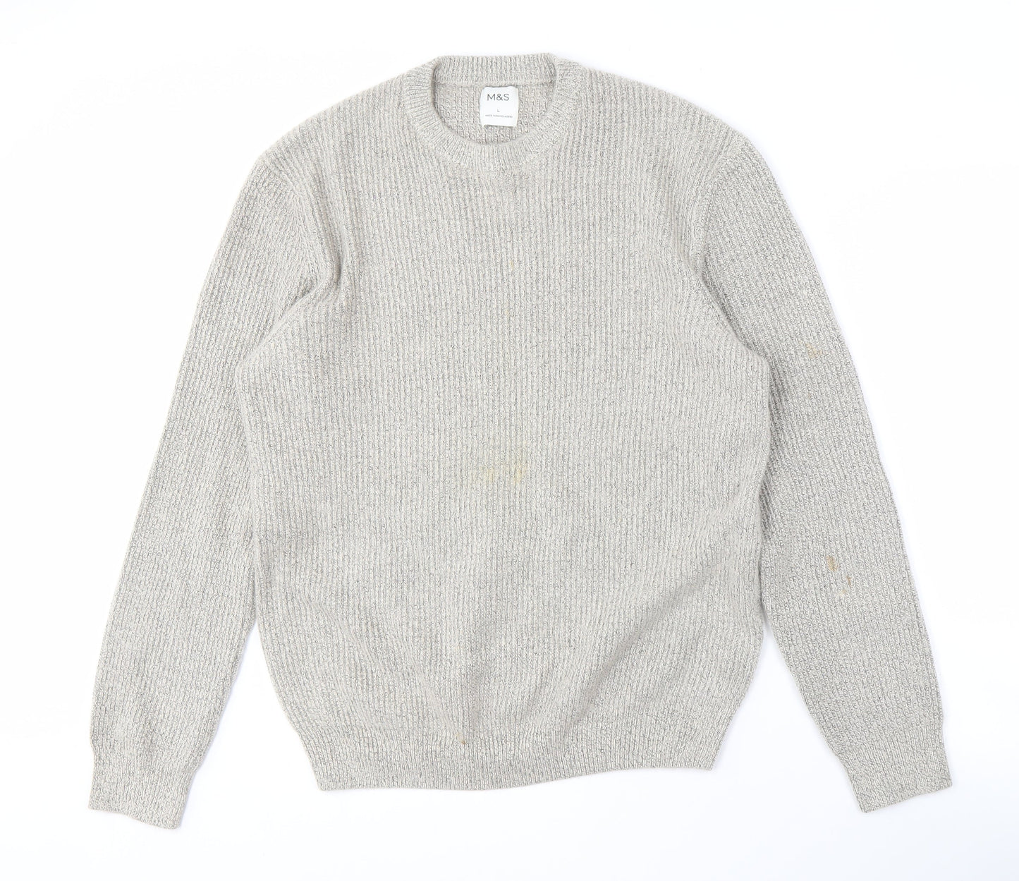 Marks and Spencer Men’s Grey Pullover Jumper L