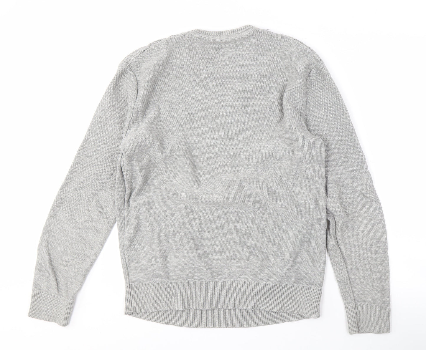 Gap Men's Grey Cable-Knit Pullover, Size S