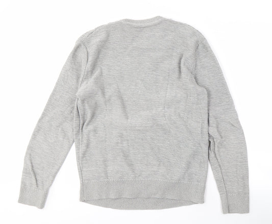 Gap Men's Grey Cable-Knit Pullover, Size S