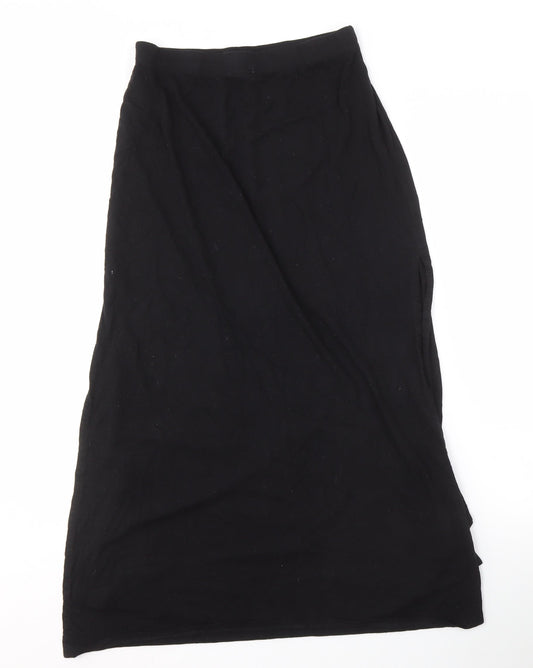 Garage Women's Black Long Skirt, Size S, Elastic Waist