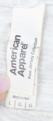 Mens UK Size L American Apparel White  T-Shirt