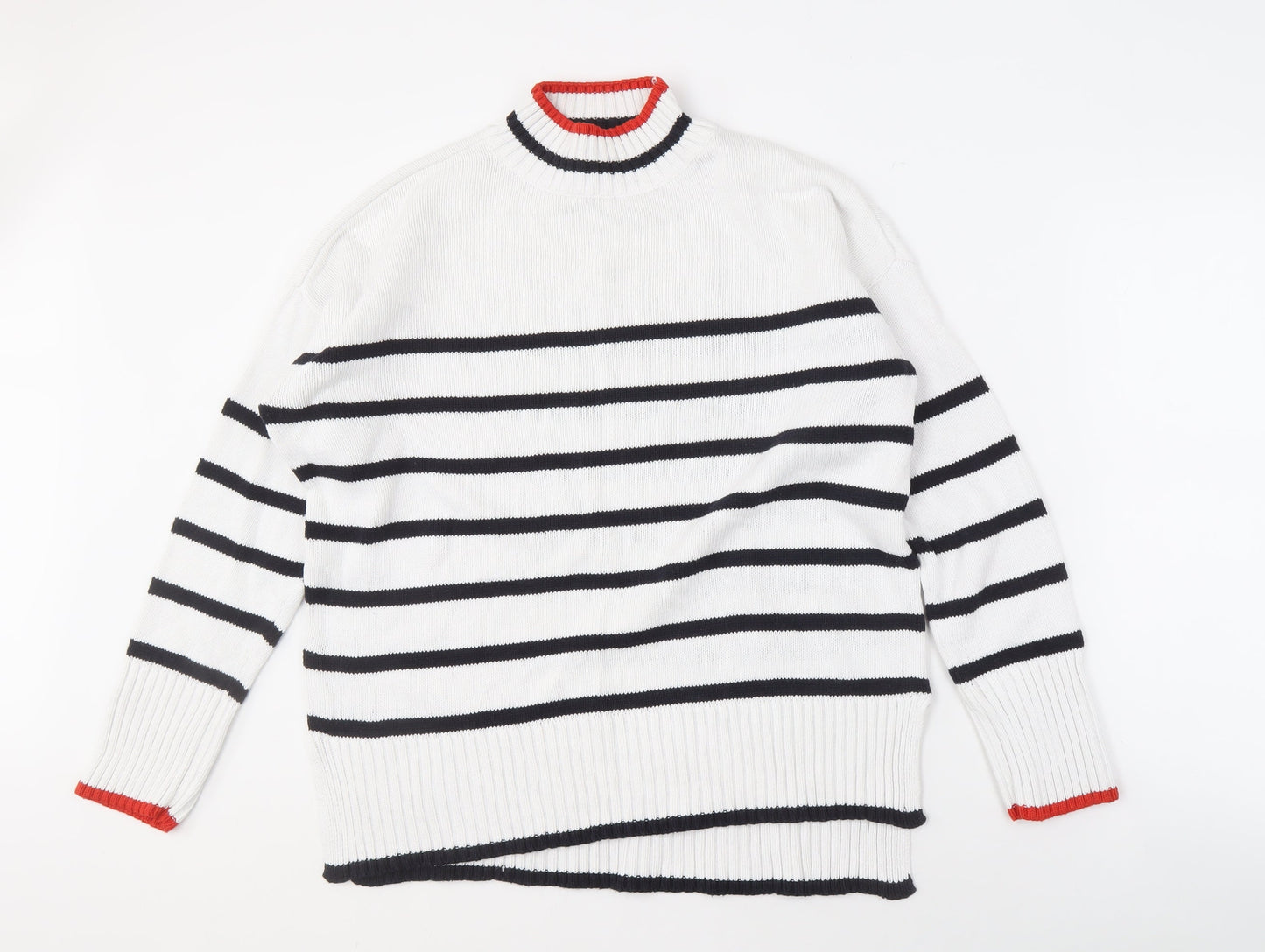 Womens UK Size 14 M&Co White Pullover Jumper