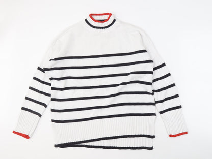 Womens UK Size 14 M&Co White Pullover Jumper