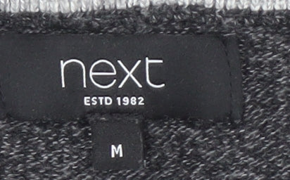 Next Men's Grey Full Zip Jumper, M, Cotton Blend