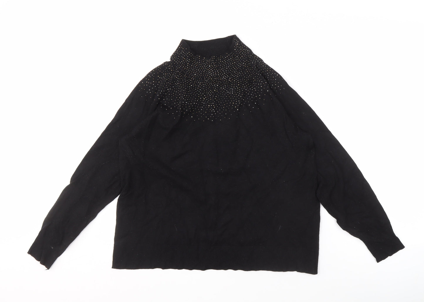 Womens UK Size L Sfera Black Pullover Jumper