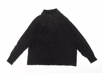 Womens UK Size L Sfera Black Pullover Jumper